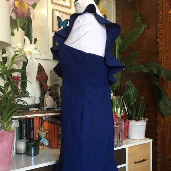 LIKELY Blue Ruffle Mini Cocktail Dress - Picture 8 of 16